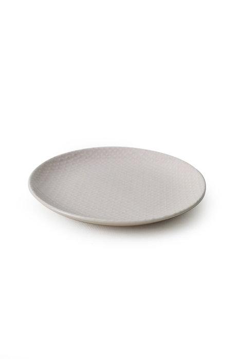 Hermia X00018989 Juego de Platos de Postre de Gres Cerámico, Crema, 21 cm (6 Piezas)